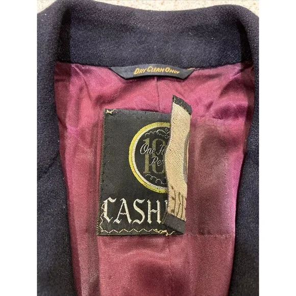 Mens 100% Cashmere 3 Button Full Length Black Coat Size 38? 40?